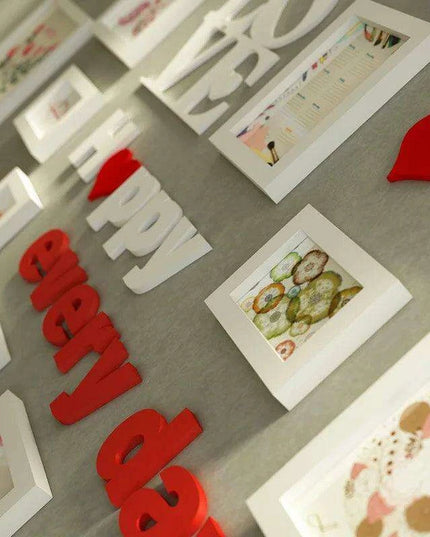 Charming Wedding Memory DIY Photo Frame Collection – Set of 12