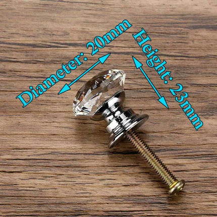Glamorous Rainbow Crystal Glass Cabinet Knobs for Elegant Home Styling