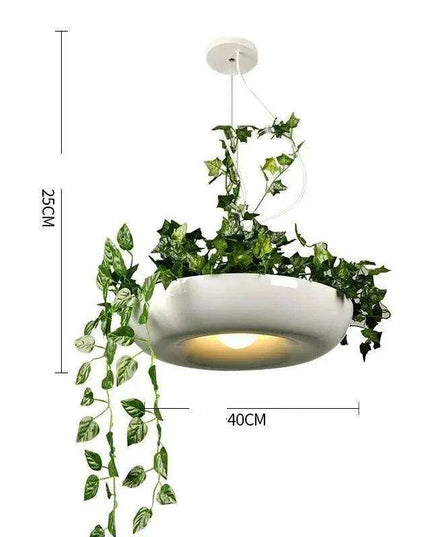 Modern Adjustable Iron LED Plant Pendant Lamp - Stylish Indoor Hanging Light for Home Decor