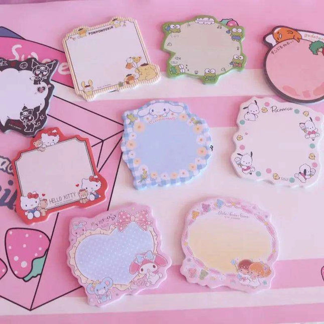 Adorable Kawaii Animal Sticky Note Collection - Perfect for Crafting and Journaling