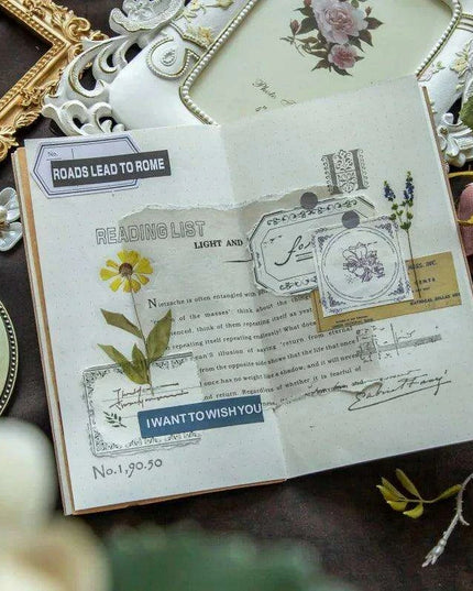 Byzantine Blossom: 50-Piece Floral Memo Pad Set for Sophisticated Note-Taking