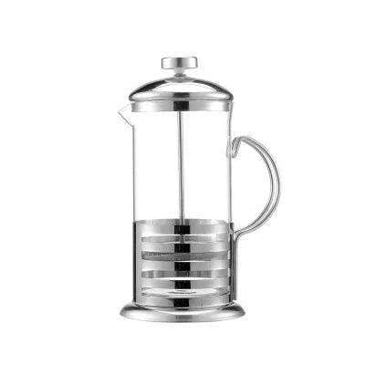 Chic 350ml Stainless Steel and Glass French Press for Ultimate Coffee and Tea Experience