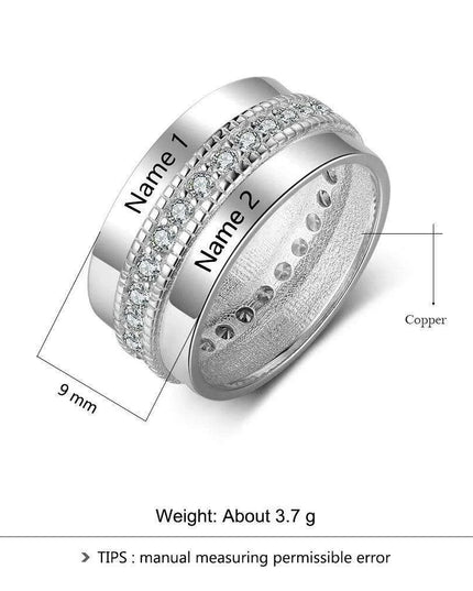 Personalized Engraved Love Rings for Women