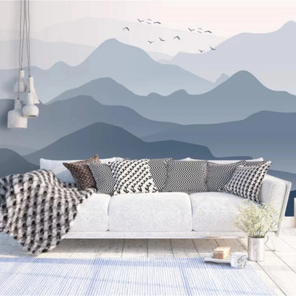 3D Forest Mountain Landscape Wallpaper Mural — Custom Size, 16 Scenes, 7 Materials