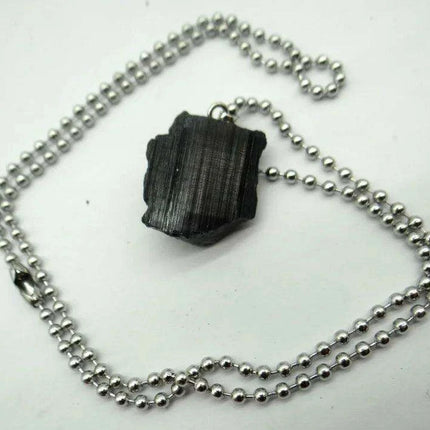 Black Tourmaline Unisex Slide Pendant - Chic Charm & Mood Tracker