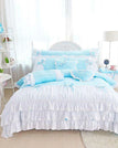 SKY BLUE / Twin size 3pcs / Bed Skirt Style