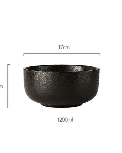 Chic Japanese Ceramic Noodle Bowl Set with Spoon and Chopsticks for Exquisite Dining Experience