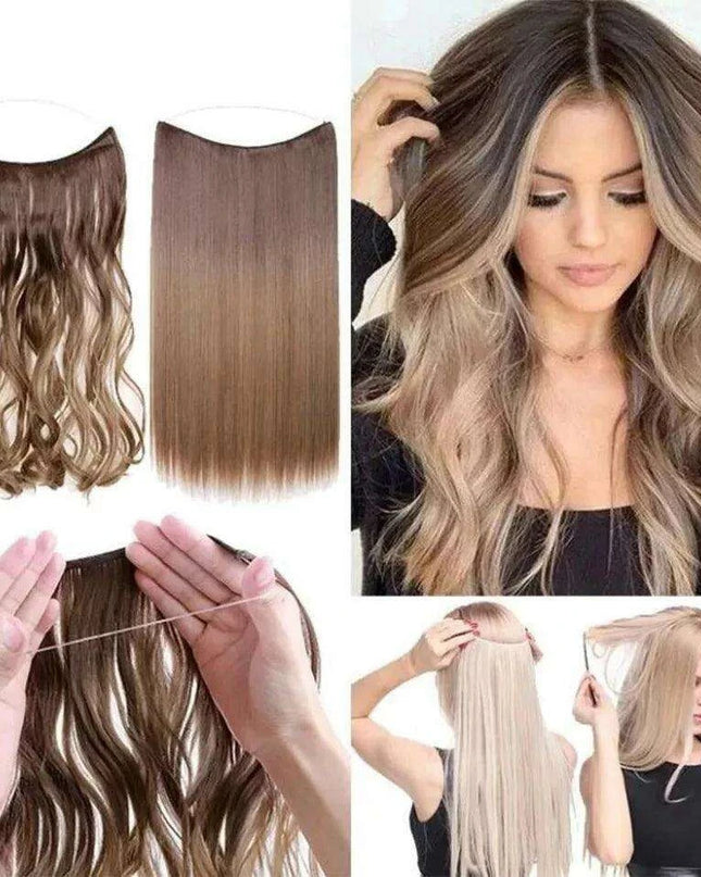 Glamorous Transformation: Discover the Magic of Invisible Wire Hair Extensions