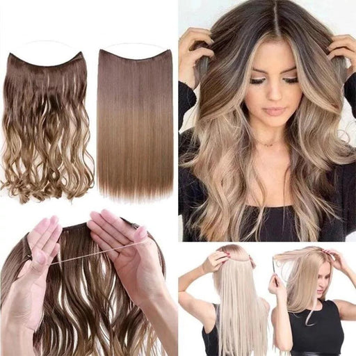 Glamorous Transformation: Discover the Magic of Invisible Wire Hair Extensions