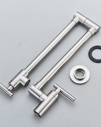 Brass Pot Filler Faucet with Flexible Swing Arm and Dual Joint Spout - Elevate Your Cooking Experience