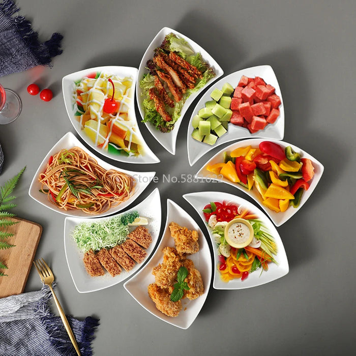 Elegant Ceramic Swing Plate Set for Stylish Dining Experience