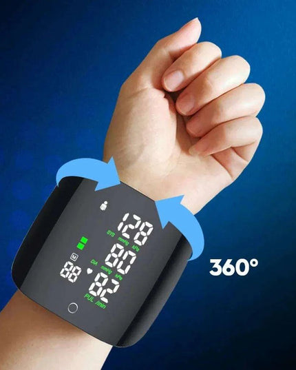 Smart Voice-Controlled Rechargeable Blood Pressure and Heart Rate Monitor with LCD Screen