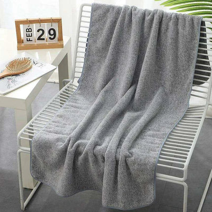 Supreme Comfort Striped Bamboo Coral Fleece Towel Set - Perfect for Bathing and Beaching