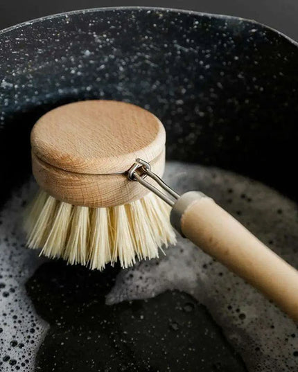 Eco-Friendly Bamboo Scrubber with Natural Sisal Bristles