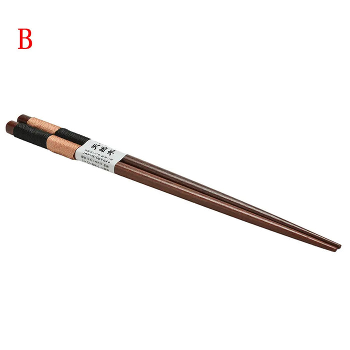 1Pair Wood Chinese Chopsticks Alloy - 6 Styles