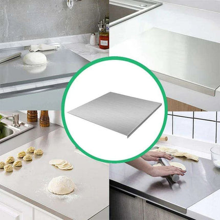 Professional Grade Stainless Steel Kneading and Baking Preparation Board