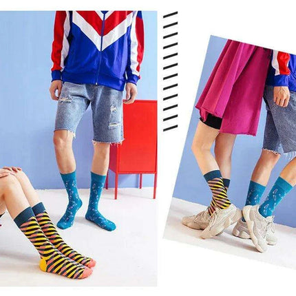 Colorful Tongue Graphic Skateboard Socks for Women - Stylish Fun Addition