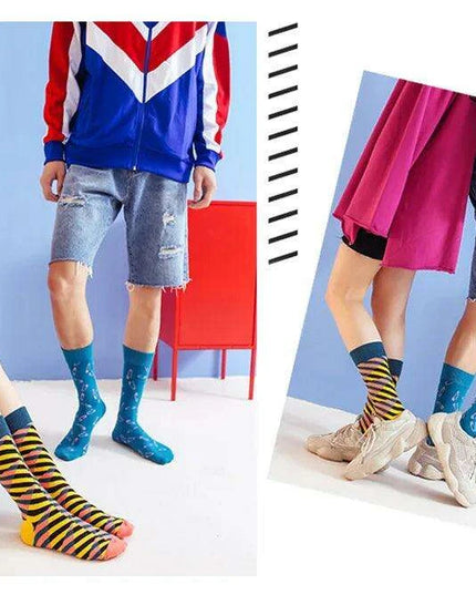 Colorful Tongue Graphic Skateboard Socks for Women - Stylish Fun Addition