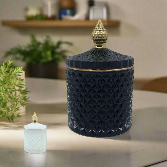 Chic Minimalist Glass Organizer Jar for Jewelry and Aromatherapy Essentials