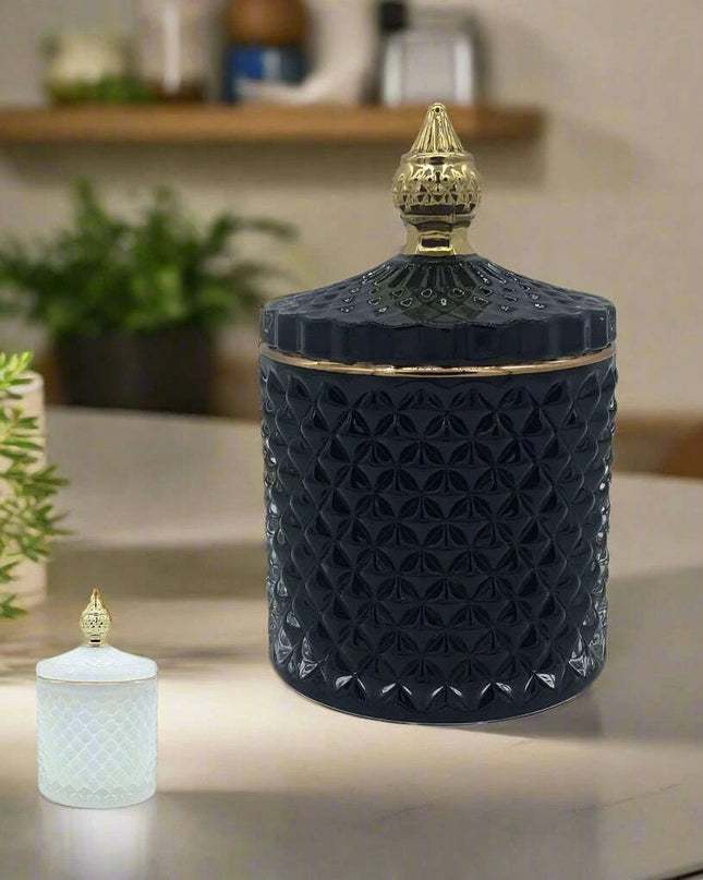 Chic Minimalist Glass Organizer Jar for Jewelry and Aromatherapy Essentials