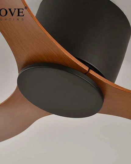 Modern Black and White Remote-Controlled Low Profile Ceiling Fan - 30W DC Motor - No Light - Sleek Design - 220V