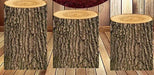 Customizable Wood Bark Elastic Fabric Cylinder Covers for Stunning Dessert Table Decor