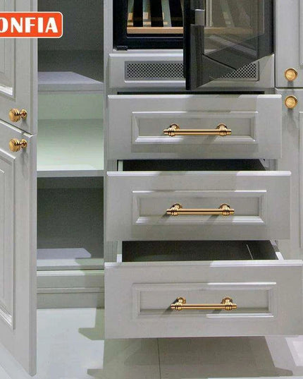 Elegant Rose Gold Cabinet Handles - High-Quality PVD Finish