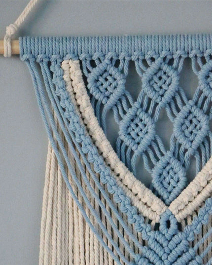 Vibrant Bohemian Dreamcatcher Wall Art with Intricate Macrame Detailing