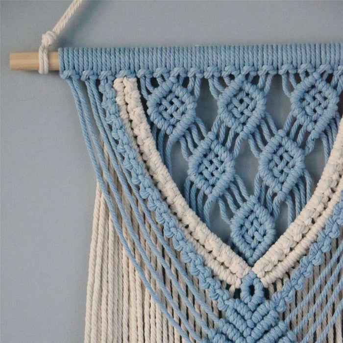 Vibrant Bohemian Dreamcatcher Wall Art with Intricate Macrame Detailing