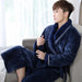 Men's XXXL Quilted Flannel Kimono Robe - Cozy Winter Luxe Edition