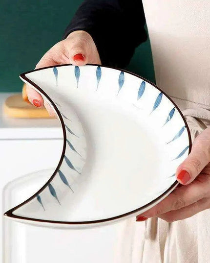 Lunar Elegance: Japanese Ceramic Tableware Set for Stylish Dining Events