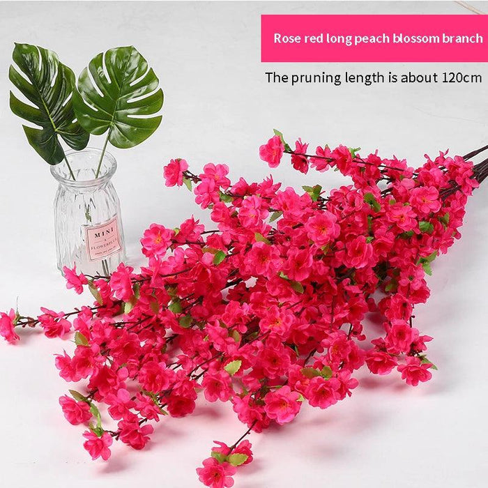 Silk Cherry Blossom Stems - 65CM & 125CM Faux Floral Arrangements for All-Season Home and Event Decor