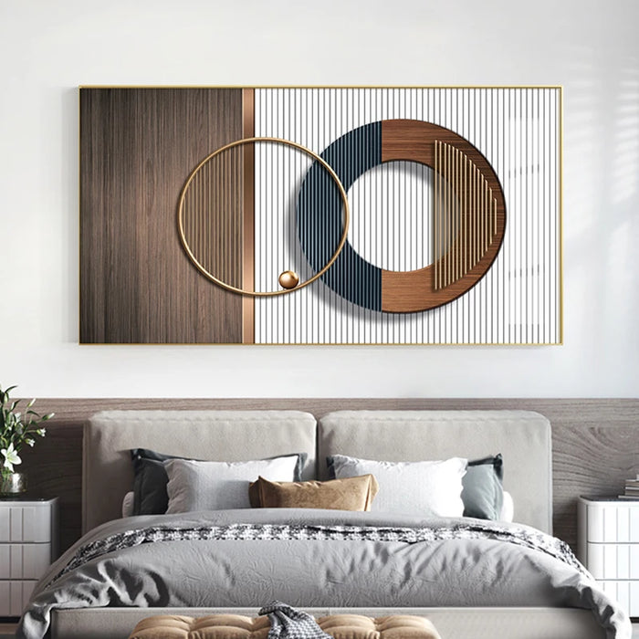 Luxurious Abstract Geometric Wall Art: Enhance Your Living Space