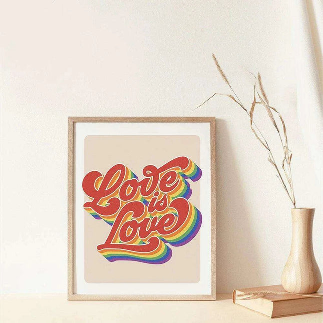 Colorful Pride Canvas Art - Celebrate Love and Diversity in Your Home Decor