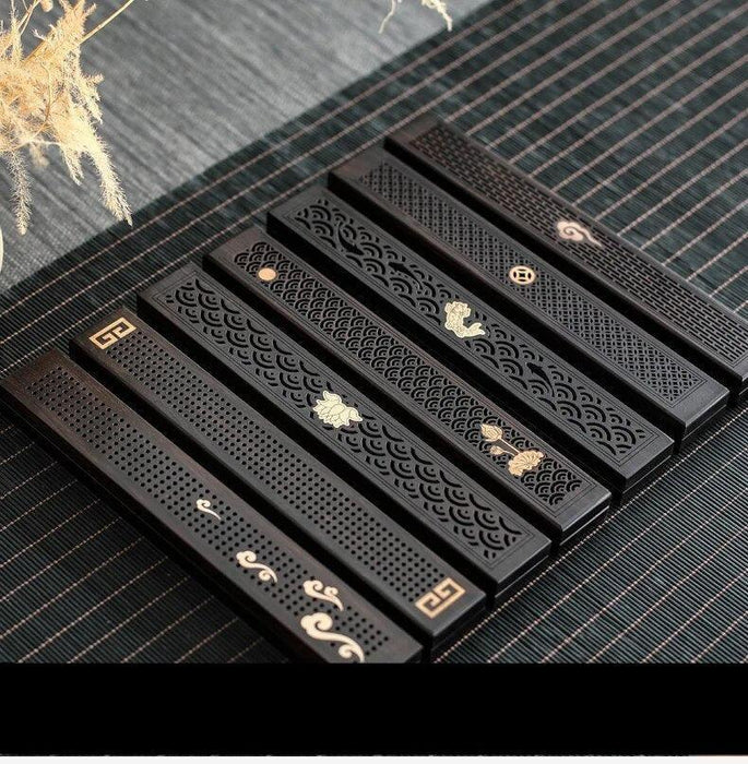 Exquisite Handcrafted Wooden Incense Holder with Aromatherapy Essence