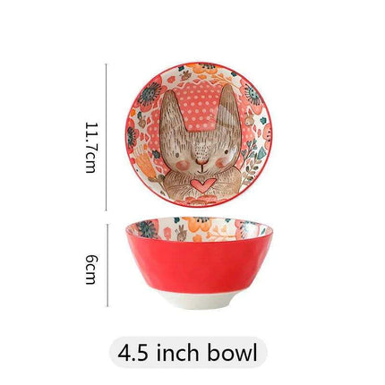 Whimsical Woodland Creatures Ceramic Dining Set for Enchanting Meals