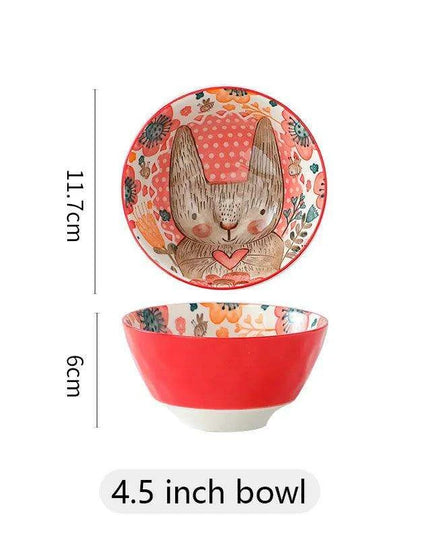 Whimsical Woodland Creatures Ceramic Dining Set for Enchanting Meals