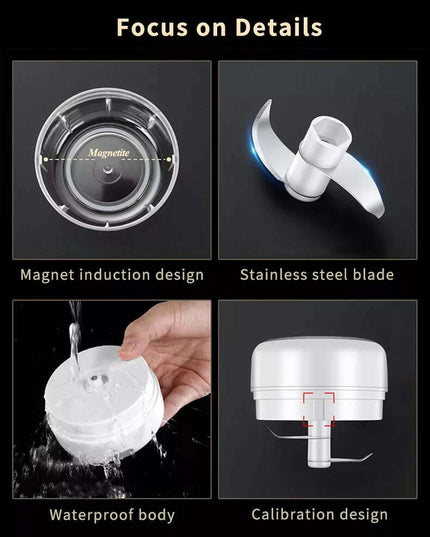 Compact Electric Garlic Chopper with Quick-Slice Technology and Adjustable Capacity