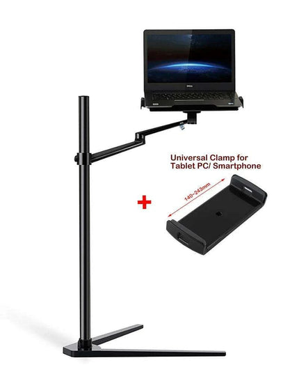 Adjustable Ergonomic Laptop and Tablet Stand with Smartphone Holder for 12-17" Devices