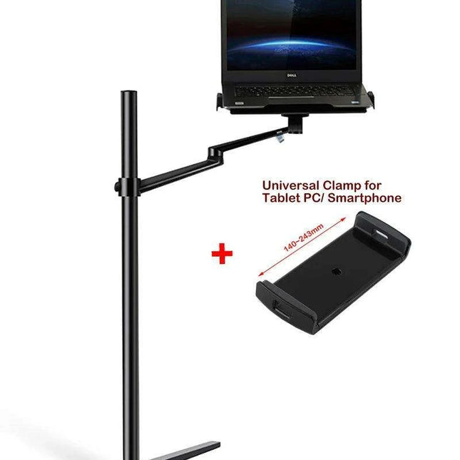 Adjustable Ergonomic Laptop and Tablet Stand with Smartphone Holder for 12-17" Devices