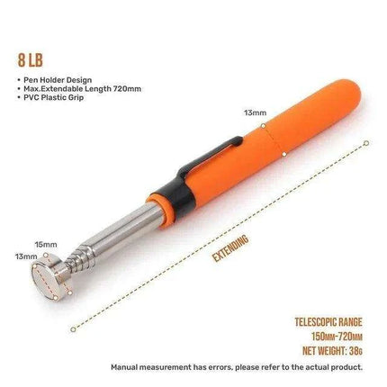 Heavy-Duty Telescopic Magnetic Pickup Tool - 8LB Capacity Stainless Steel Design