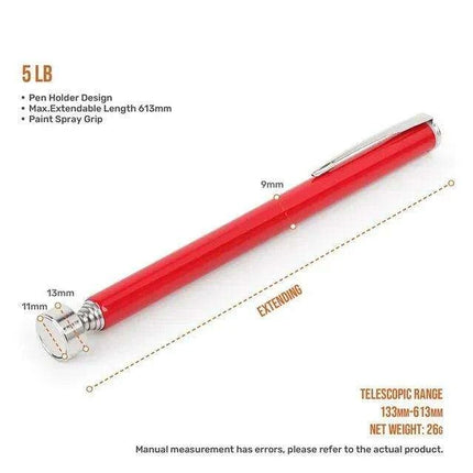 Heavy-Duty Telescopic Magnetic Pickup Tool - 8LB Capacity Stainless Steel Design