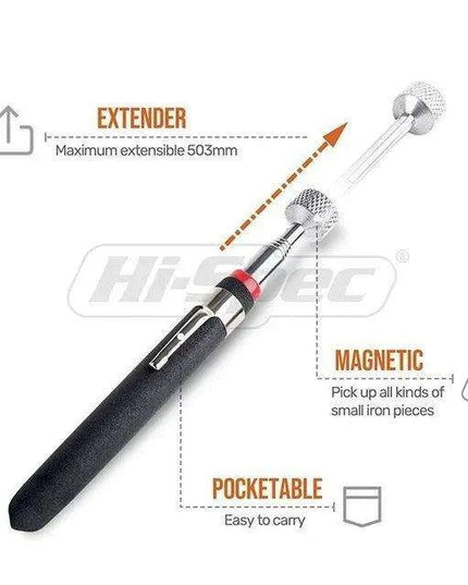 Heavy-Duty Telescopic Magnetic Pickup Tool - 8LB Capacity Stainless Steel Design