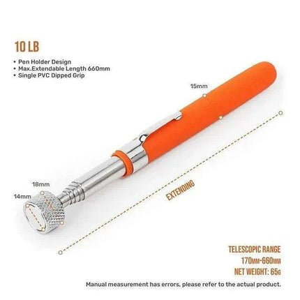 Heavy-Duty Telescopic Magnetic Pickup Tool - 8LB Capacity Stainless Steel Design
