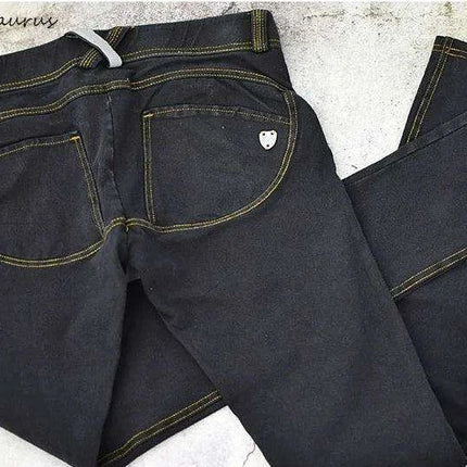 Urban Glam Black Sequin Plaid Skinny Jeans - Chic Street Style