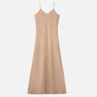 Tan satin dress / XS