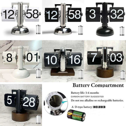 High-Tech Automatic Flipping Clock for Stylish Home Decor - Includes Battery Gift - Très Elite