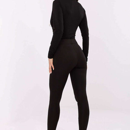 High Waist Stretch Leggings – Modern Tapered Fit, Toe-Hole Hem - Très Elite