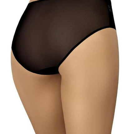 High Waisted Black Mesh Panties 3-Pack – Vida Lace Trim Underwear - Très Elite