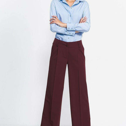 High Waisted Wide Leg Trousers Elegant Office Pants - Très Elite